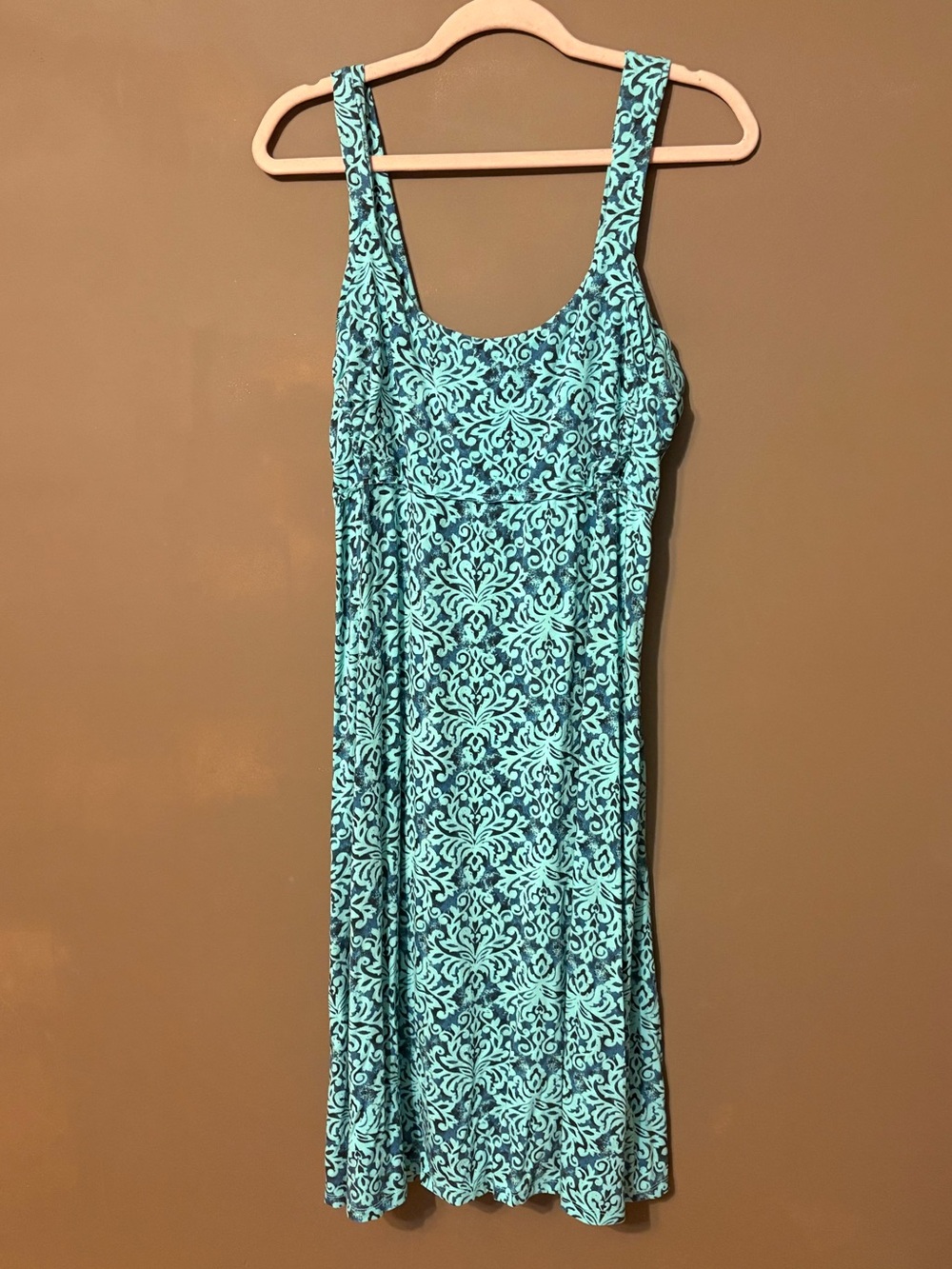 fresh produce Turquoise and Navy Midi Tank Dress